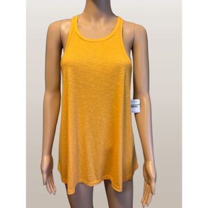 New w/ Tags Free People Sleeveless Tunic Tank  size Large Gold Yellow C16